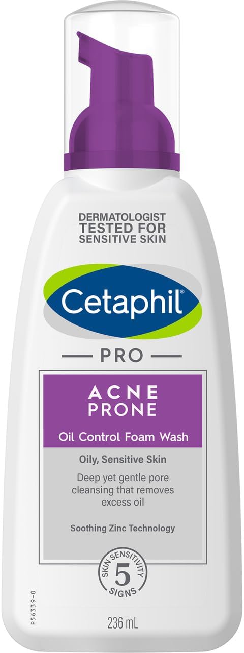 Cetaphil PRO Oil Control Foam Face Wash – 236ml for Oily & Acne-Prone Skin