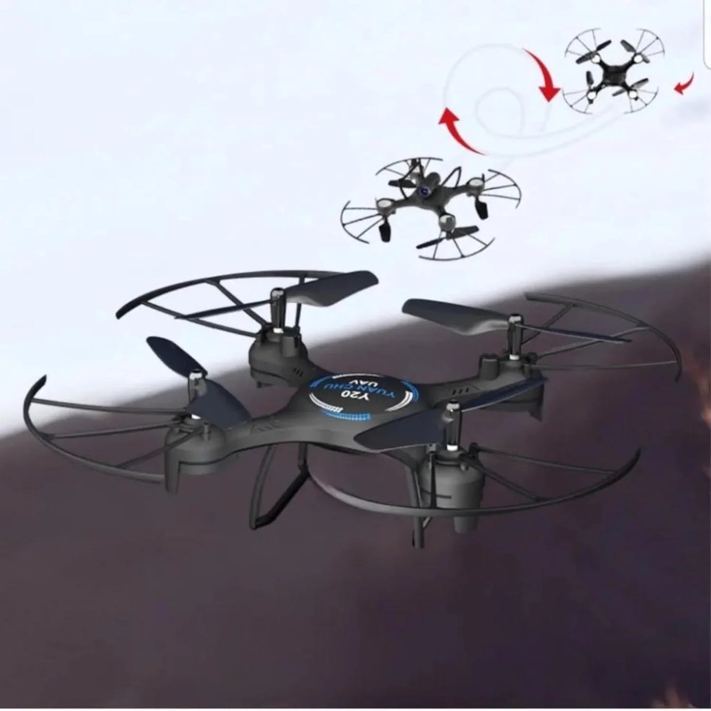 Mini RC Drone for Kids & Beginners – 3 Speed Modes, 3D Flips, LED Lights