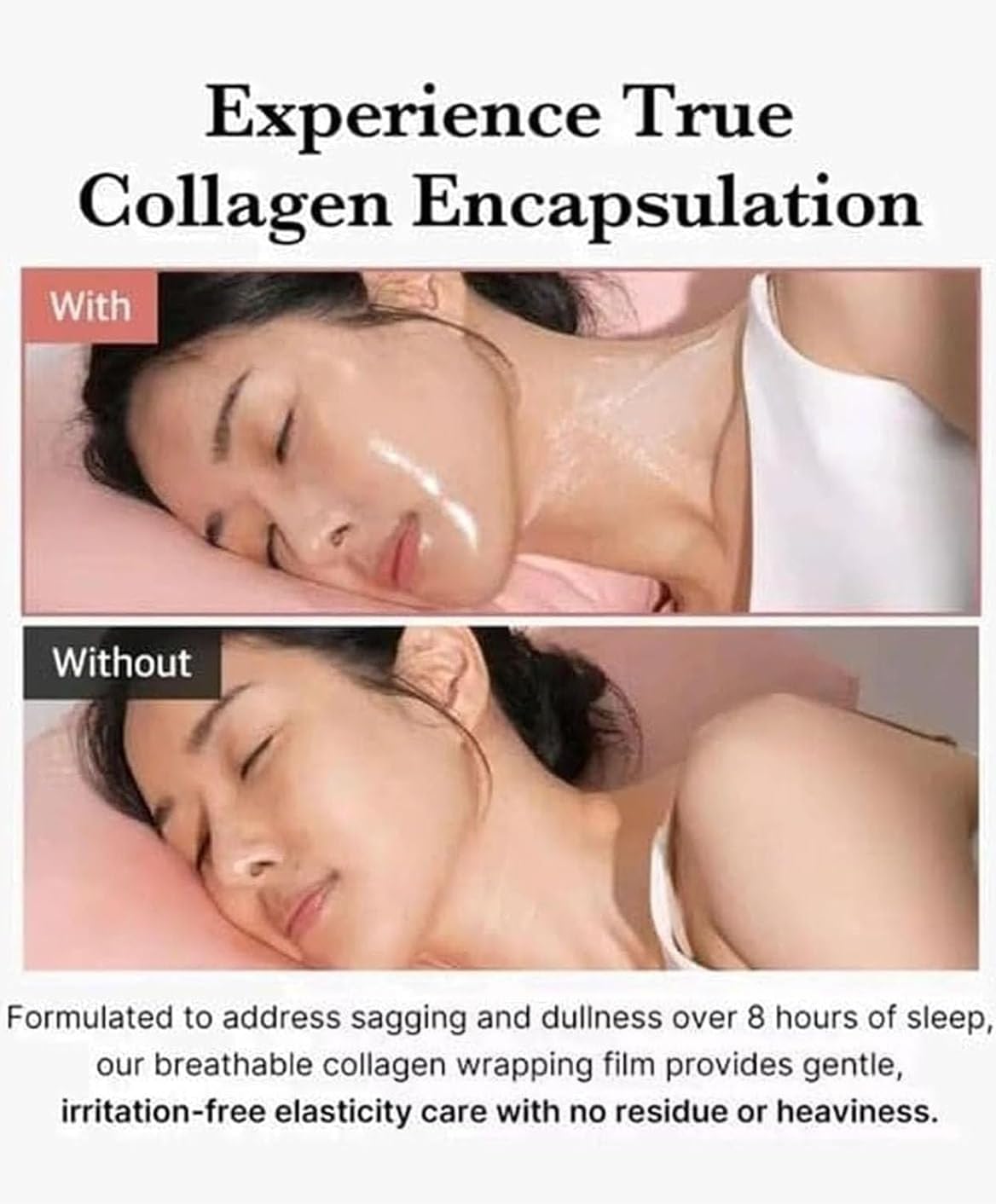Collagen Night Wrapping Mask – Sleep Mask for Glowing Skin, Hydration & Anti-Aging Care