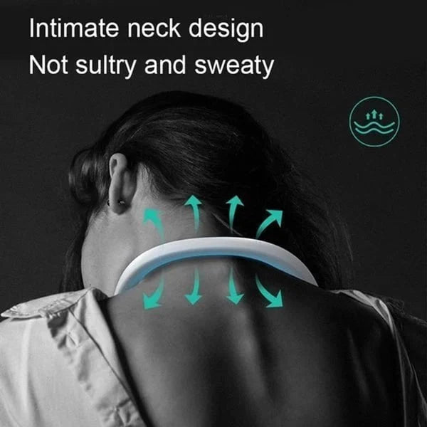 Portable Neck Fan – Hands-Free, Bladeless, 5-Speed, USB Rechargeable