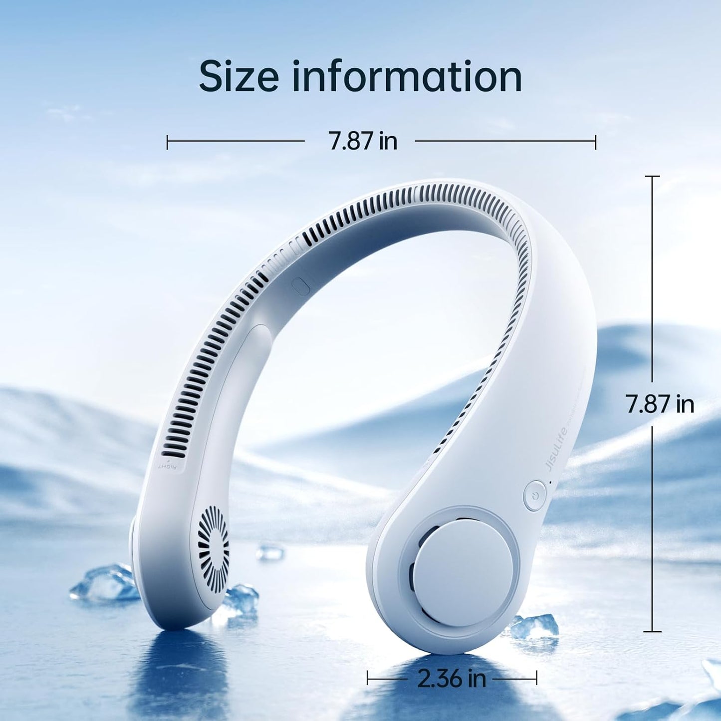 Portable Neck Fan – Hands-Free, Bladeless, 5-Speed, USB Rechargeable