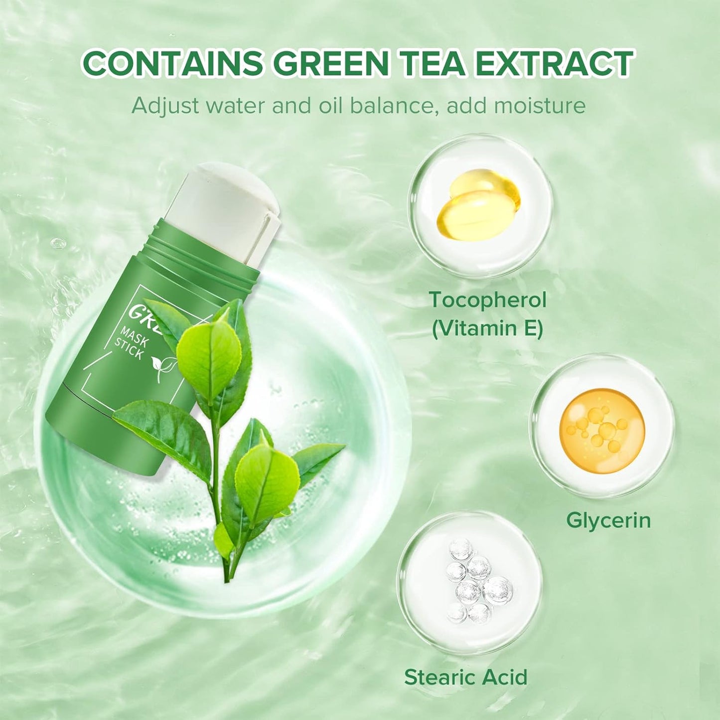 Green Tea Clay Stick Mask – Pore Cleanser & Oil Control for Smooth Skin