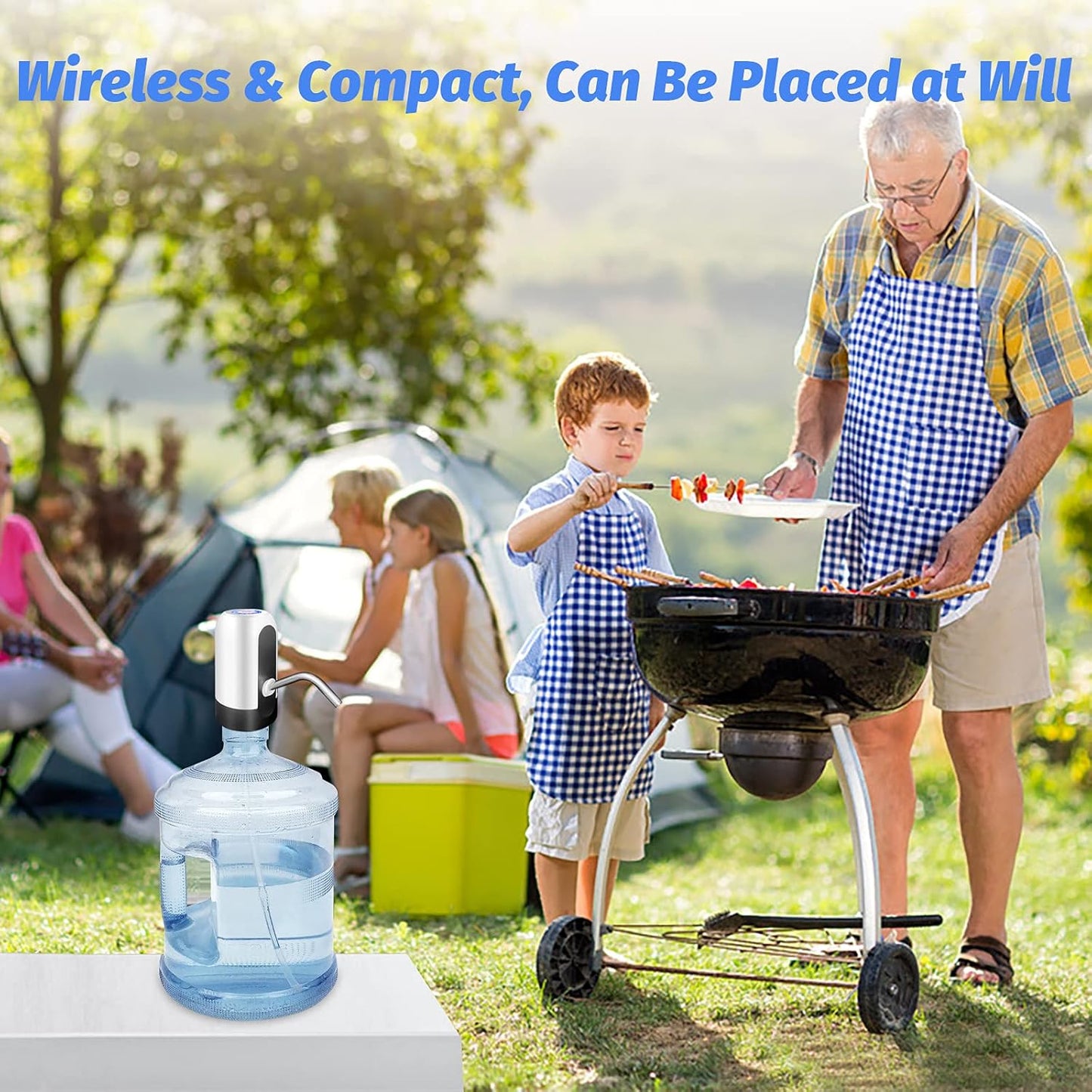 Electric Water Dispenser Pump – USB Rechargeable 5-Gallon Bottle Pump for Home & Office