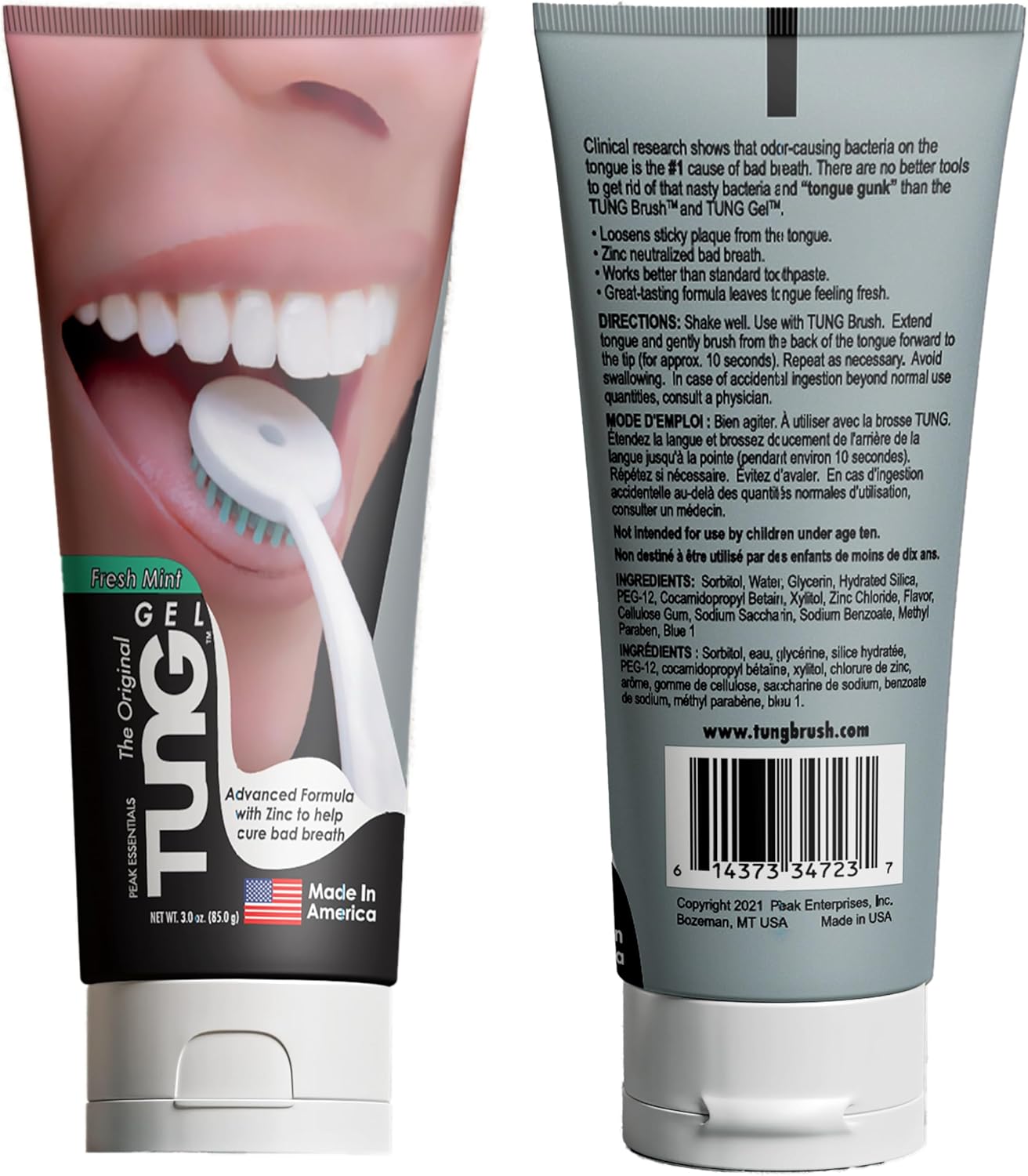 TUNG Gel Tongue Cleaner – Fresh Mint Zinc Formula, 85g