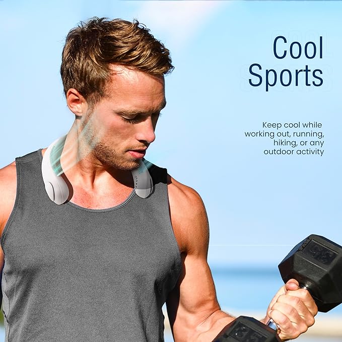 Portable Neck Fan – Hands-Free, Bladeless, 5-Speed, USB Rechargeable