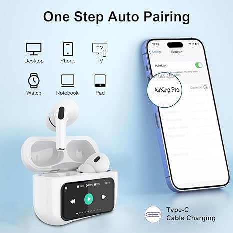 A9 Pro Wireless Earbuds – Bluetooth AirPods Alternative with LED Display & ANC