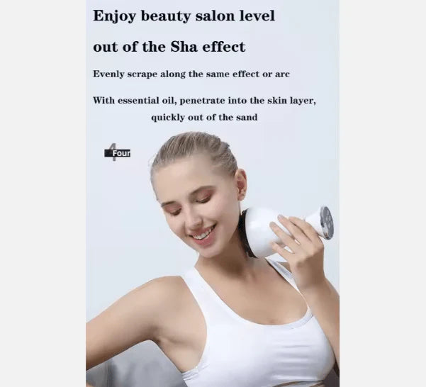 Compact Scraping Massager – 3-in-1 Cupping, Heat & Massage Therapy Device