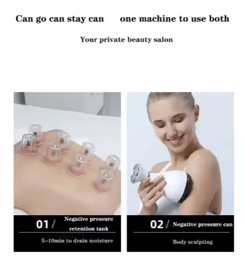Compact Scraping Massager – 3-in-1 Cupping, Heat & Massage Therapy Device