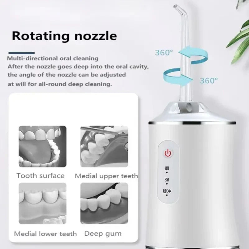 3-in-1 Electric Oral Irrigator – Water Flosser, Teeth Whitening & Gum Care
