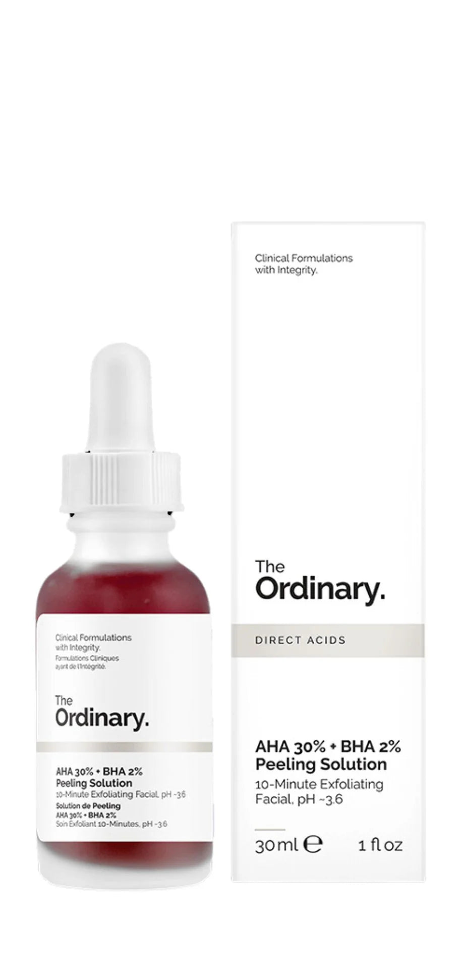 The Ordinary AHA 30% + BHA 2% Peeling Solution – 30ml Exfoliating Serum
