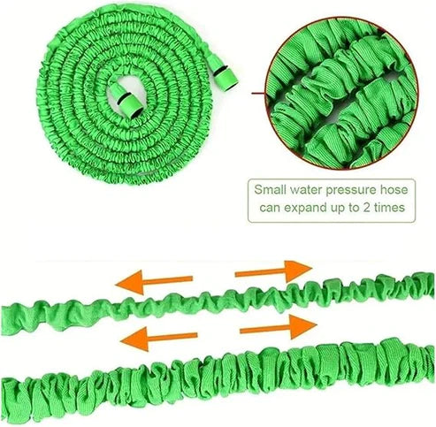 Expandable Garden Hose Pipe with 7 Spray Modes – Heavy Duty, Leak-Proof and Flexible for Lawn, Car Wash & Outdoor Use