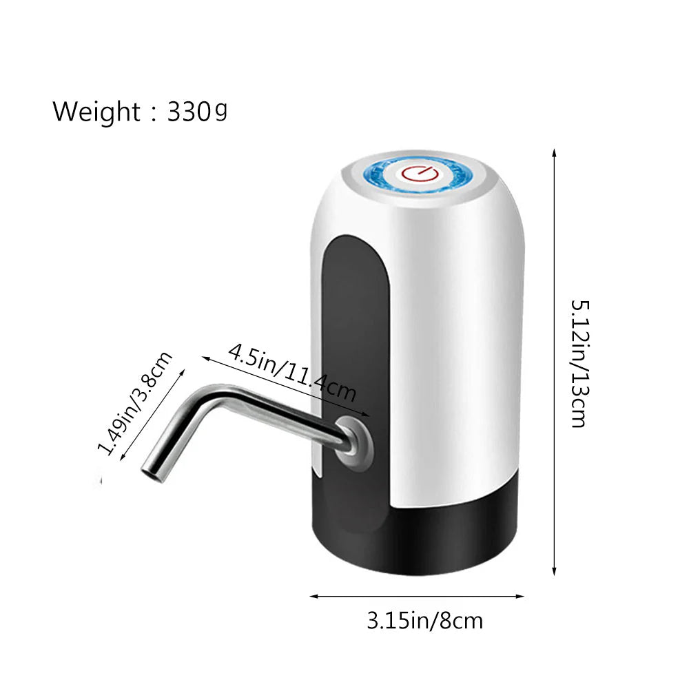 Electric Water Dispenser Pump – USB Rechargeable 5-Gallon Bottle Pump for Home & Office