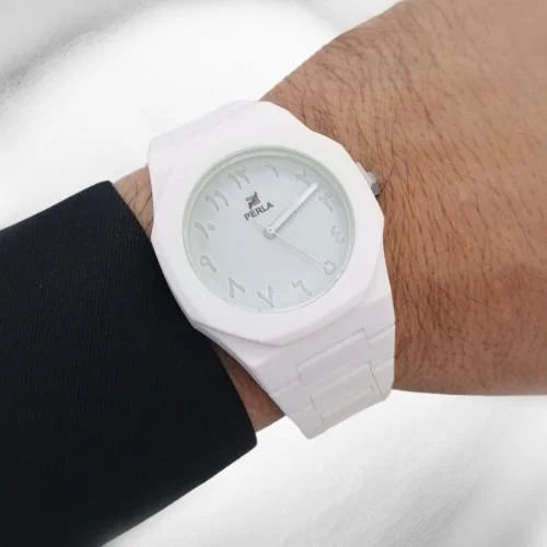 Black Arabic Aura Watch, Minimalist Watch, Unisex, Waterproof, Men & Women
