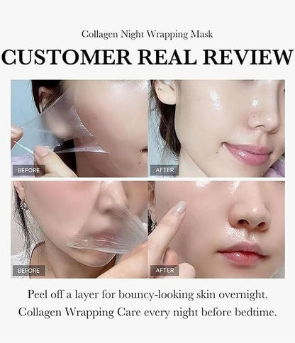Collagen Night Wrapping Mask – Sleep Mask for Glowing Skin, Hydration & Anti-Aging Care