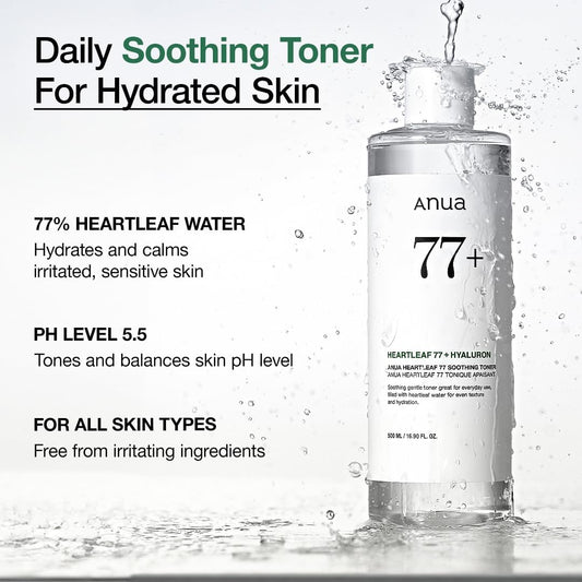 Anua Heartleaf 77 Soothing Toner – Calming & Hydrating, pH 5.5 (250ml)