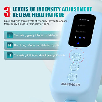 Electric Head Massager with Heat – Scalp Stress Relief & Relaxation Device