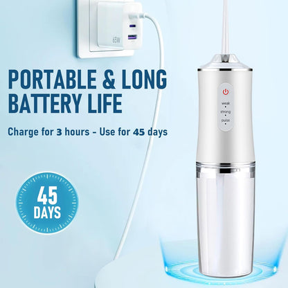 3-in-1 Electric Oral Irrigator – Water Flosser, Teeth Whitening & Gum Care