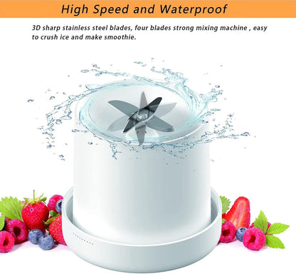 Portable Juicer Bottle – 350ml USB Rechargeable Blender for Smoothies & Shakes