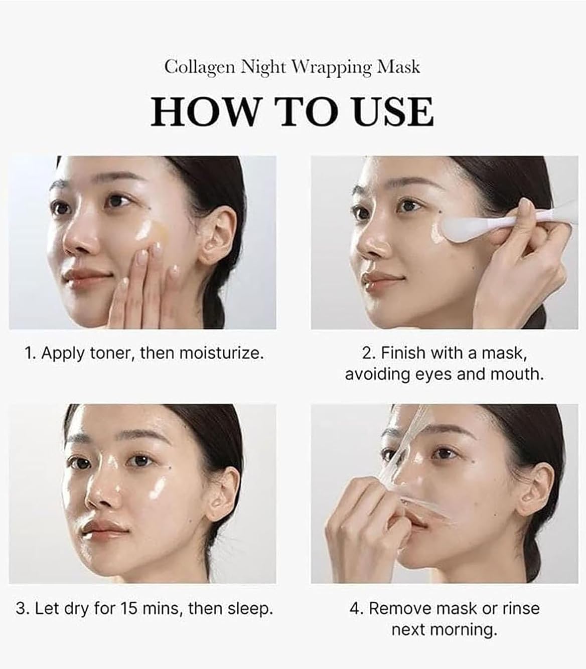 Collagen Night Wrapping Mask – Sleep Mask for Glowing Skin, Hydration & Anti-Aging Care