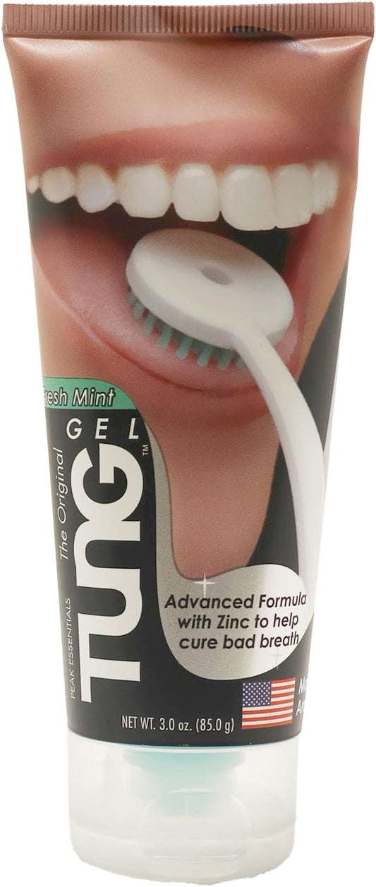 TUNG Gel Tongue Cleaner – Fresh Mint Zinc Formula, 85g