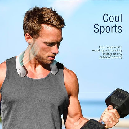 Portable Neck Fan – Hands-Free, Bladeless, 5-Speed, USB Rechargeable