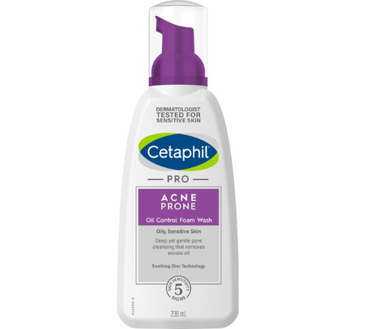 Cetaphil PRO Oil Control Foam Face Wash – 236ml for Oily & Acne-Prone Skin