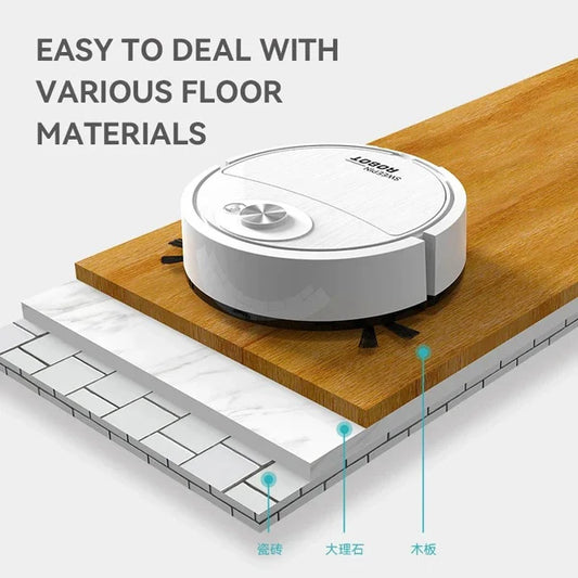 3-in-1 Smart Robot Vacuum Cleaner – Auto Sweeping, Mopping & Sterilizing | مكنسة روبوت ذكية متعددة الوظائف