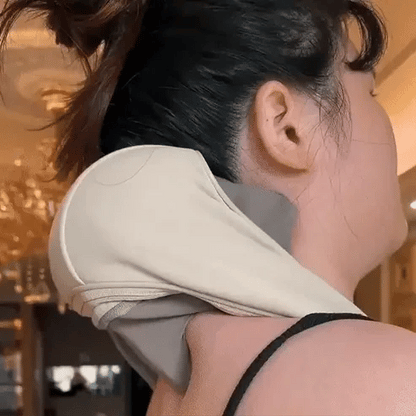 Rechargeable Neck & Shoulder Kneading Massager – Portable Pain Relief with Type-C Charging | Heated Massage Pillow