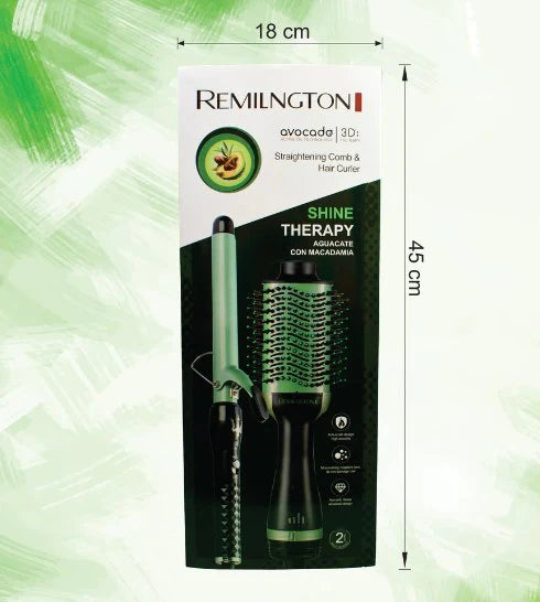 Remington SD07 2-in-1 Hair Curler & Straightening Comb – Ionic, Anti-Scald, Oil-Infused