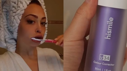Hismile V34 Purple Toothpaste – Teeth Whitening Booster & Stain Concealer (Peroxide-Free)