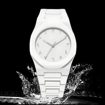 Black Arabic Aura Watch, Minimalist Watch, Unisex, Waterproof, Men & Women